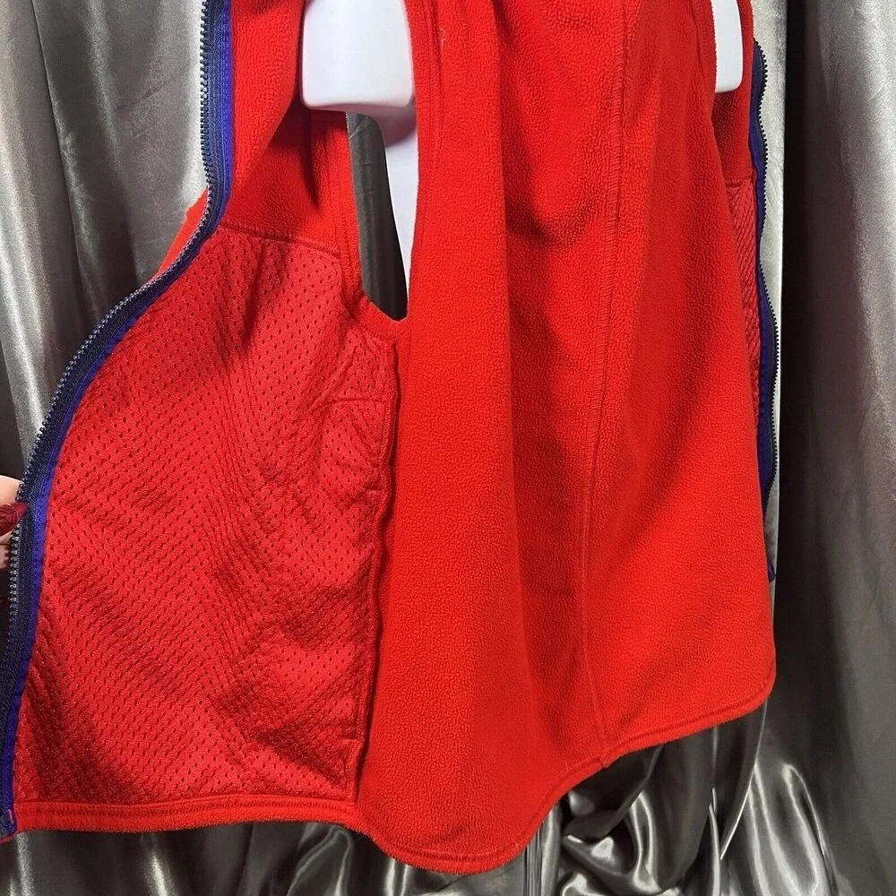 Vintage Patagonia Synchilla Fleece‎ Vest Kids Sz 10 Red Ski Winter Rare Logo 90s
